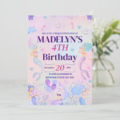 マジカルマーメイドザシーガールズ誕生日 招待状 (スタンド正面)