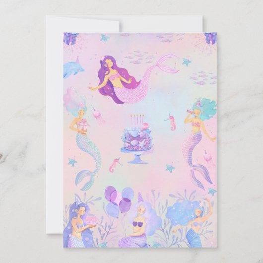 マジカルマーメイドザシーガールズ誕生日 招待状 (裏面)