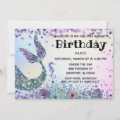 *~*マジカルマーメイドズテールレインボー誕生日 招待状 (裏面)