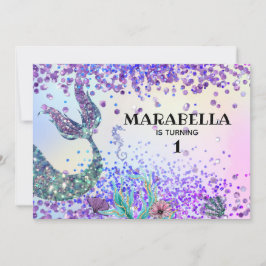 *~*マジカルマーメイドズテールレインボー誕生日 招待状