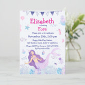 マジカルマーメイドチルドレン誕生日招待状 招待状 (スタンド正面)