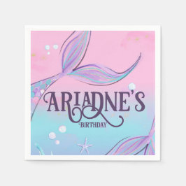 マジカルマーメイドテールパーティーナプキン スタンダードカクテルナプキン