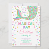 マジカルマーメイドテール誕生日招待状 招待状 (正面)