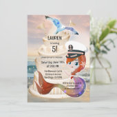 マジカルマーメイドビーチ航海のチャイルド誕生日 招待状 (スタンド正面)