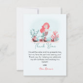 マジカルマーメイドプリンセス誕生日パーティー サンキューカード (正面)