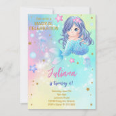 マジカルマーメイド子供の誕生日招待状 招待状 (正面)
