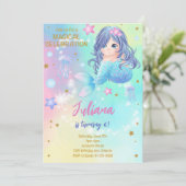 マジカルマーメイド子供の誕生日招待状 招待状 (スタンド正面)