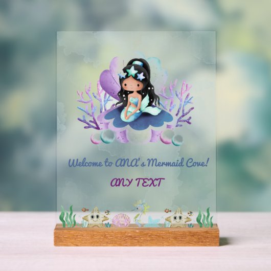 マジカルマーメイド誕生日ウェルカムサインリル アクリルサイン (ニュートラル)