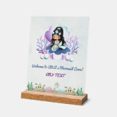 マジカルマーメイド誕生日ウェルカムサインリル アクリルサイン (傾斜)