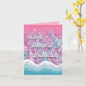 マジカルマーメイド誕生日カード カード (黄色い花)