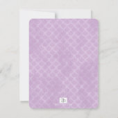 マジカルマーメイド誕生日パープルアンドターコイズ 招待状 (裏面)