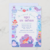 マジカルマーメイド誕生日招待状 招待状 (正面/裏面)