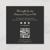 マジカルミッドナイトガーデンスクエアビジネスカード スクエア名刺 (裏面)