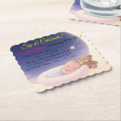 マジカルムーン1stバースデーキープサケ招待状 ペーパーコースター (アングル)