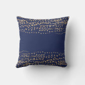 マジカルムーン&スターズネイビー金ゴールド男の赤ちゃん子供部屋 クッション (裏面)