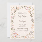 マジカルメドーパステルフラワーズ結婚式招待状 招待状 (正面)