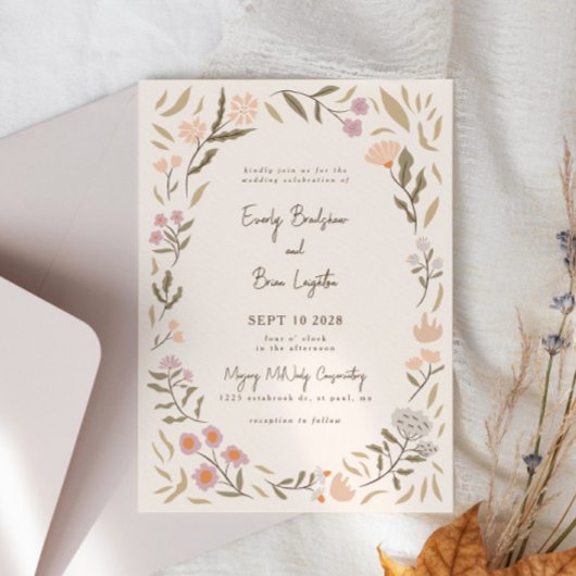 マジカルメドーパステルフラワーズ結婚式招待状 招待状