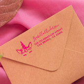 マジカルユニコーンかわいいスクリプトカスタム差出人住所 セルフインキングスタンプ