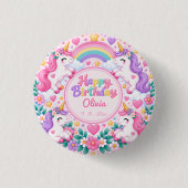 マジカルユニコーンの誕生日 缶バッジ (正面)