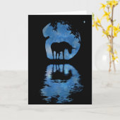 マジカルユニコーンアンドムーンハッピーバースデー カード (黄色い花)