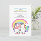 マジカルユニコーンアンドレインボーおもしろい結婚ゲイ 案内状 (スタンド正面)