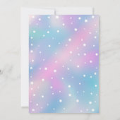 マジカルユニコーンウォーターフローラ誕生日 招待状 (裏面)