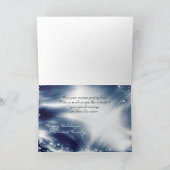 マジカルユニコーンオン深いブルーホリデーグリーティング シーズンカード (内部)