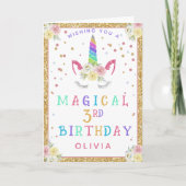 マジカルユニコーンガールズエイジ誕生日 カード (正面)
