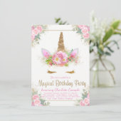 マジカルユニコーンガールズバースデーパーティー招待状 招待状 (スタンド正面)