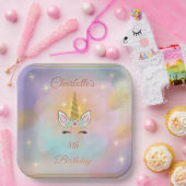 マジカルユニコーンガールズ誕生日 ペーパープレート (パーティー)