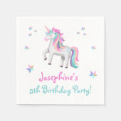マジカルユニコーンキッズ誕生日 スタンダードカクテルナプキン (正面)