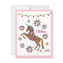マジカルユニコーンクリスマスホリデーカスタムカード