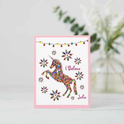 マジカルユニコーンクリスマスホリデーカスタムカード シーズンカード (スタンド正面)