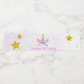 マジカルユニコーングリッタースターズ誕生日 ペットボトルラベル (シングルラベル)