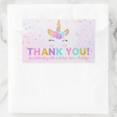マジカルユニコーングリッター誕生日お願いありがとう 長方形シール (バッグ)