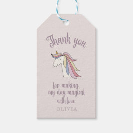 マジカルユニコーンサンキューギフトラベル ギフトタグ