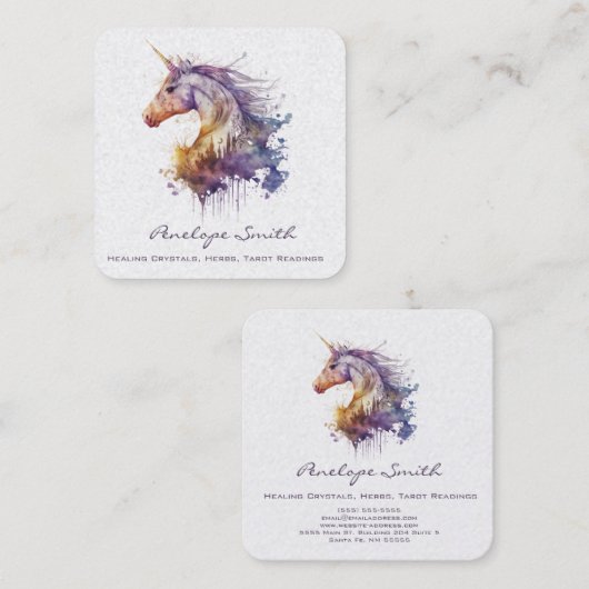 マジカルユニコーンスクエアビジネスカード スクエア名刺 (正面/裏面)