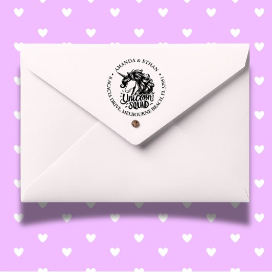 マジカルユニコーンスクワッドカスタム差出人住所 セルフインキングスタンプ