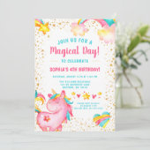 マジカルユニコーンスターズ誕生日招待状 招待状 (スタンド正面)