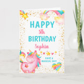 マジカルユニコーンスターズ誕生日 カード (正面)