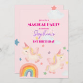 マジカルユニコーンドリームランド招待状 招待状 (正面/裏面)