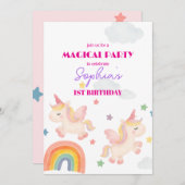 マジカルユニコーンドリームランド招待状 招待状 (正面/裏面)