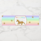 マジカルユニコーンネクタールレインボー金ゴールド ペットボトルラベル (シングルラベル)