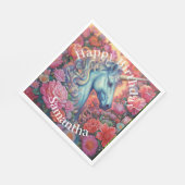 マジカルユニコーンハッピーバースデー スタンダードランチョンナプキン (角)