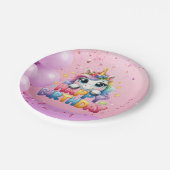 マジカルユニコーンハッピーバースデー ペーパープレート (アングル)