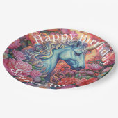 マジカルユニコーンハッピーバースデー ペーパープレート (アングル)