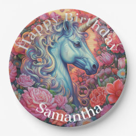 マジカルユニコーンハッピーバースデー ペーパープレート