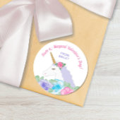 マジカルユニコーンバレンタインデーメッセージカードシール ラウンドシール