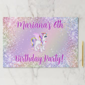 マジカルユニコーンバースデーパーティーランチョンマット ペーパーパッド (インサイチュ)