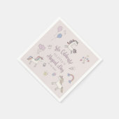 マジカルユニコーンバースデーパーティー紙ナプキンス スタンダードカクテルナプキン (角)